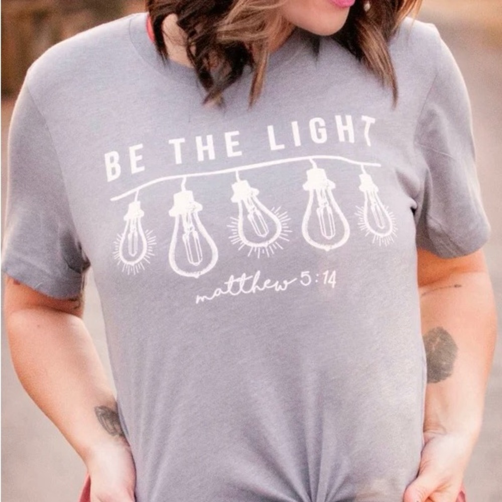 Gray Graphic Tee - Be The Light